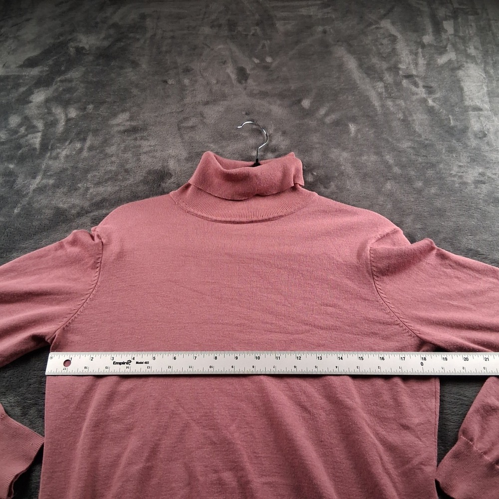 Madison Grey Turtleneck Sweater Womens Large Pink Long Sleeve Knit Pullover - Picture 6 of 7
